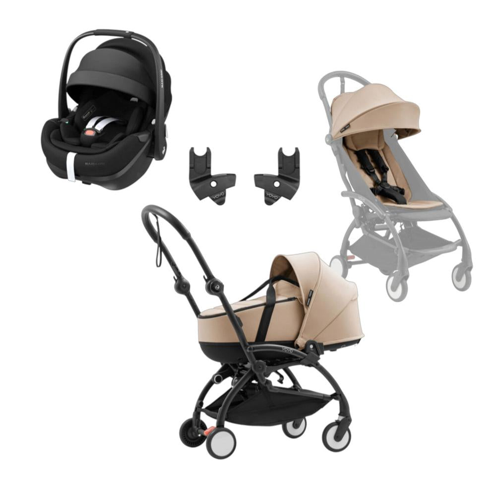 Stokke® YOYO⁵ Bassinet to Toddler & Maxi-Cosi Pebble 360 Pro² | 3-in-1 Travel System Bundle