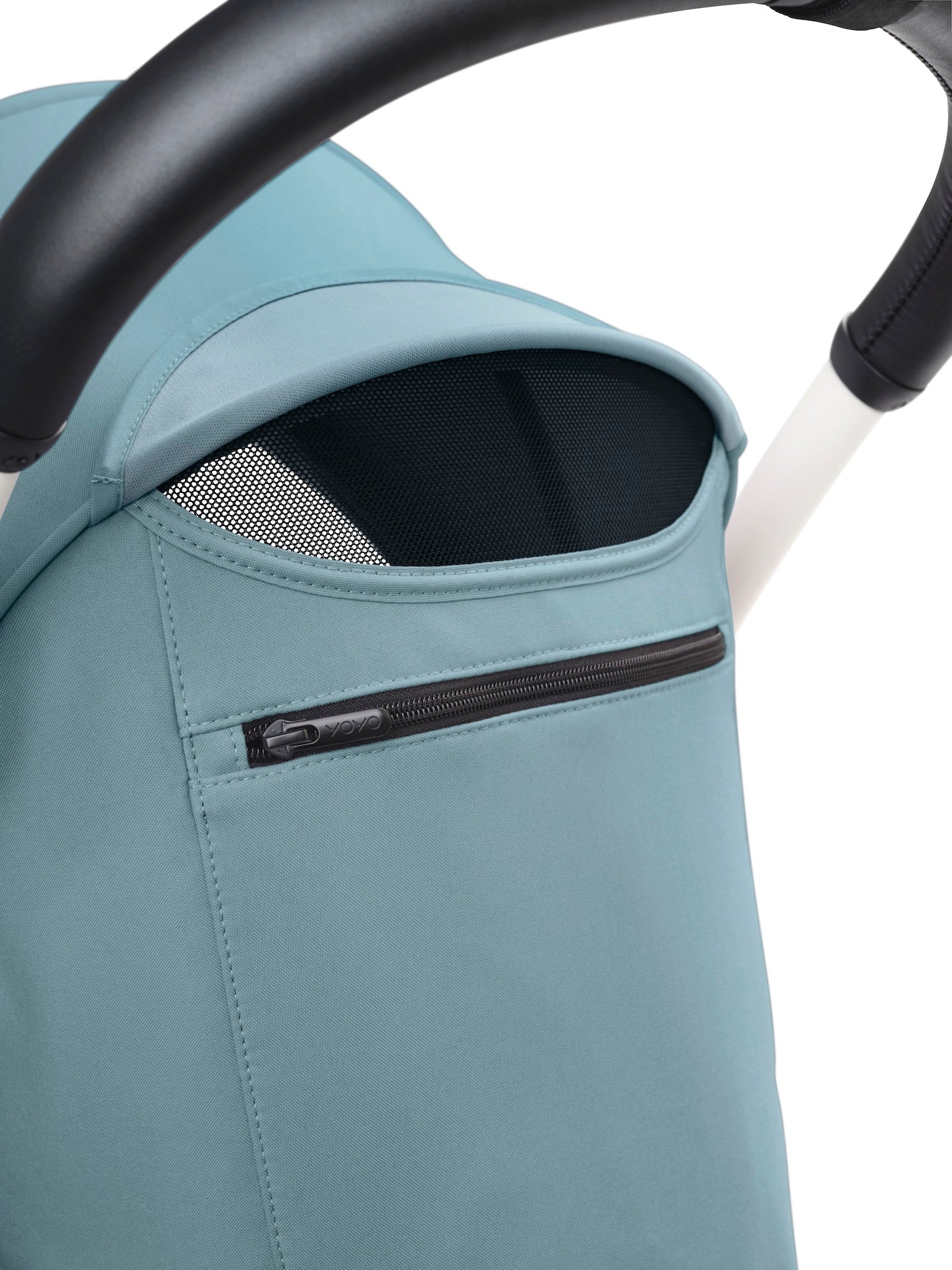 Stokke® YOYO³ stroller with newborn to toddler White/Aqua