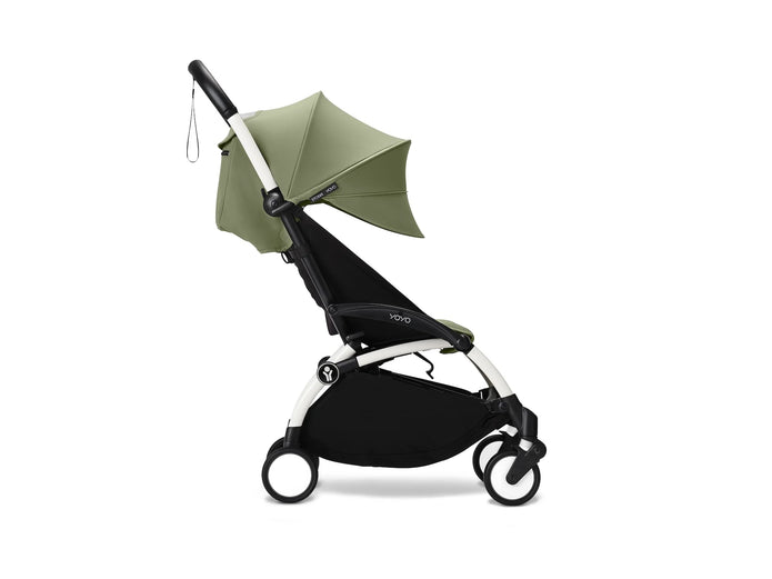 Stokke® YOYO³ stroller with newborn to toddler White/Olive