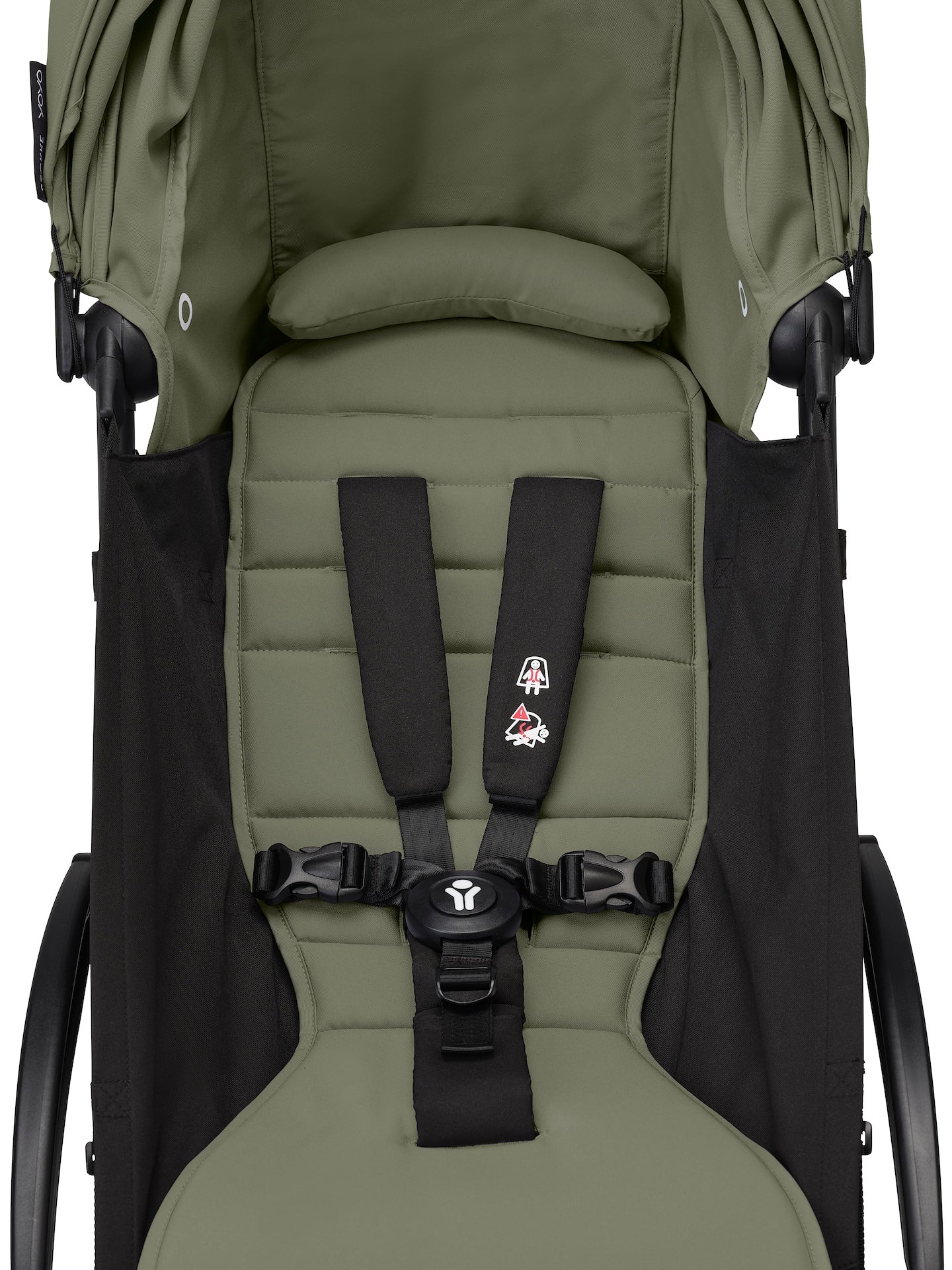 Stokke® YOYO³ stroller with newborn to toddler White/Olive