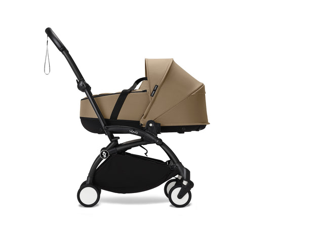 Stokke® YOYO³ Stroller - Compact Stroller Newborn Shell to Toddler Black/Toffee