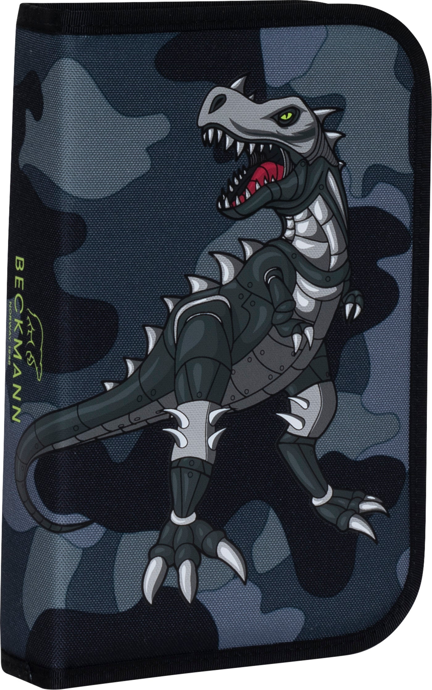 Single section pencil case w/content, Camo Rex