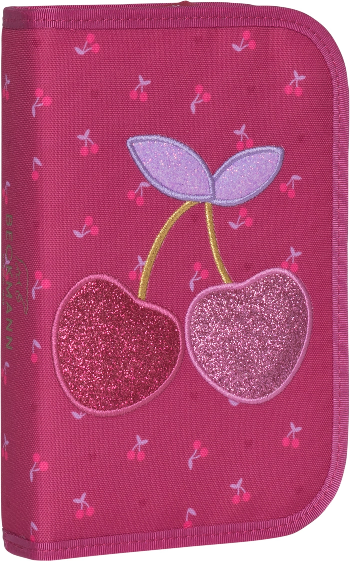 Single section pencil case w/content, Cherry