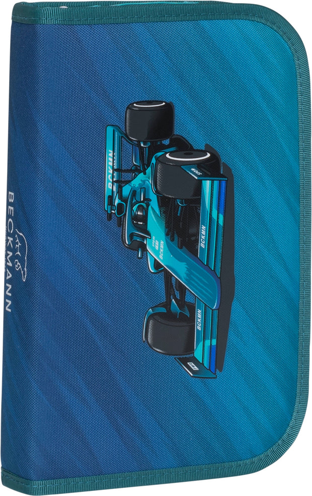 Single section pencil case w/content, Racing