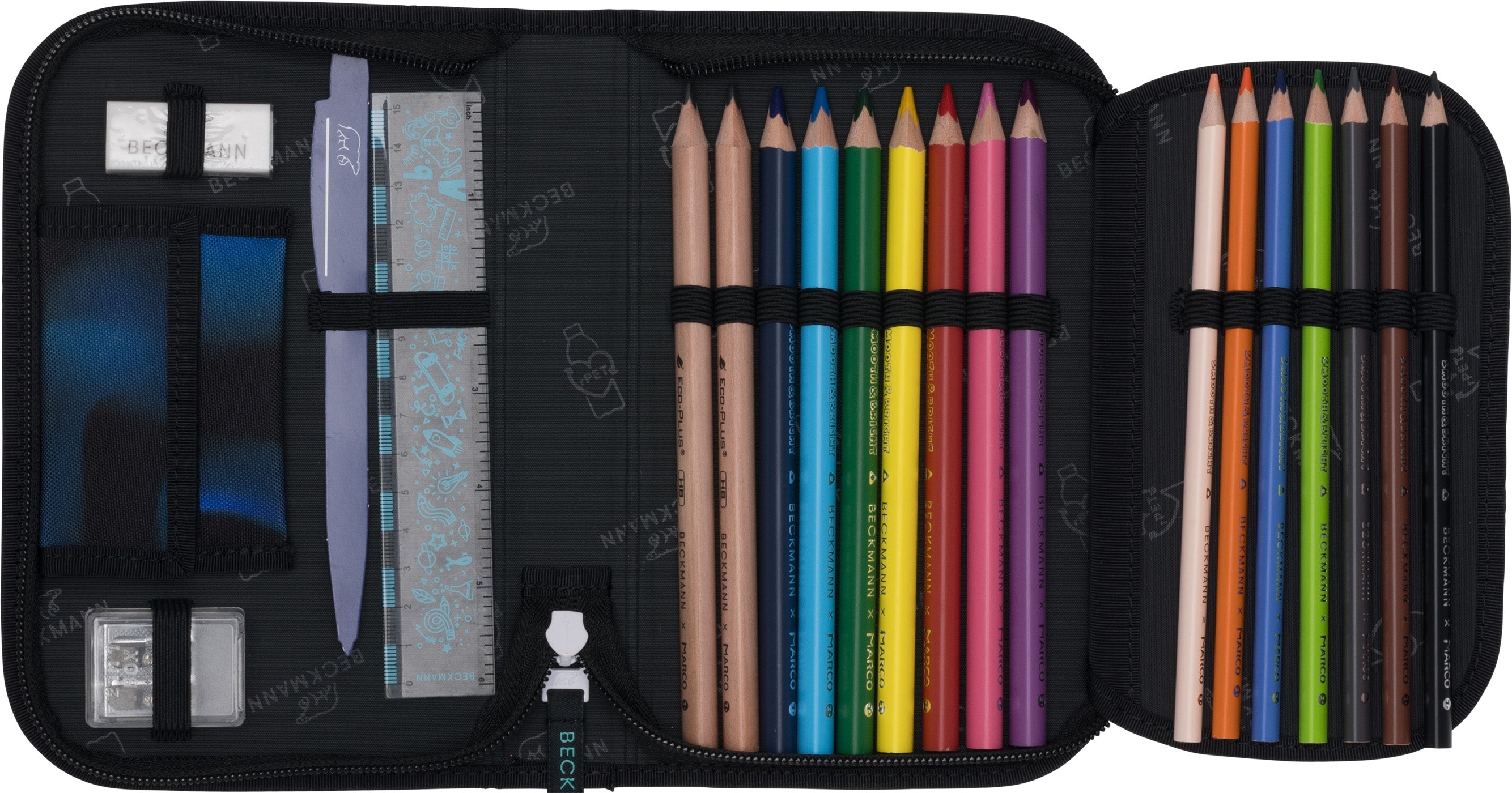 Single section pencil case w/content, Magic League