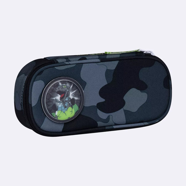 Oval pencil case, Camo Rex