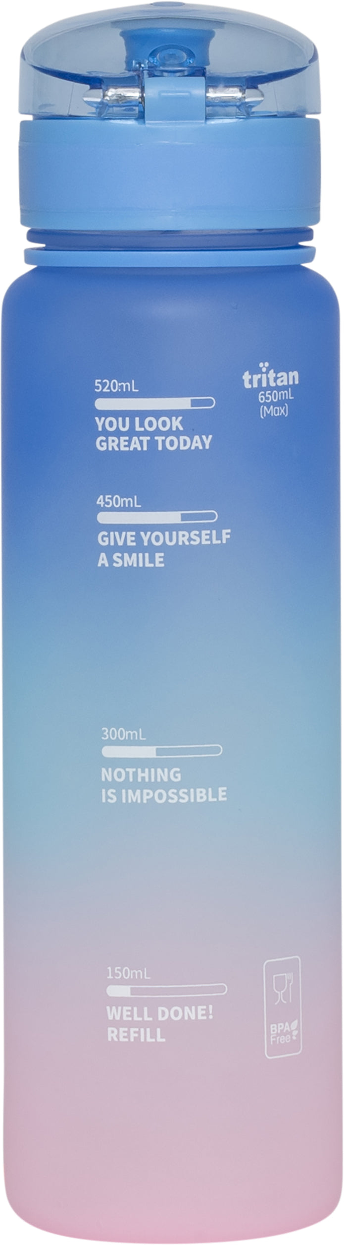 Drinking bottle 650 ml Pink Gradient