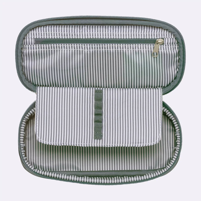 Oval pencil case, Foggy Green