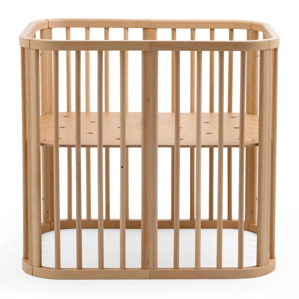 Stokke Nighti mini cot in Natural Beech — Available from Parent Studio