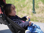 side profile image of Stokke YOYO toddler bumper bar on Berry YOYO5 stroller - Available from Parent Studio