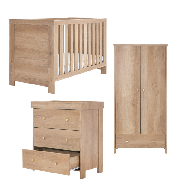 Obaby Nika 3 Piece Room Set-Baby & Toddler Furniture Sets-Parent Studio