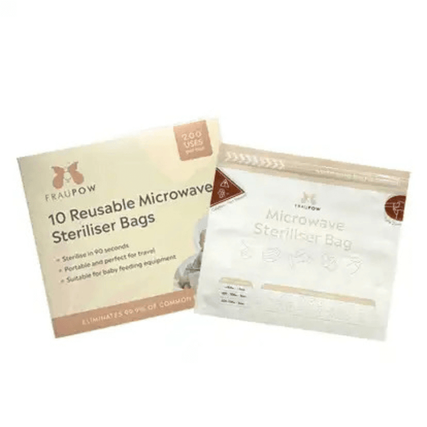 Fraupow Steam Clean Microwave Steriliser Bags | Pack of 10 - Parent Studio