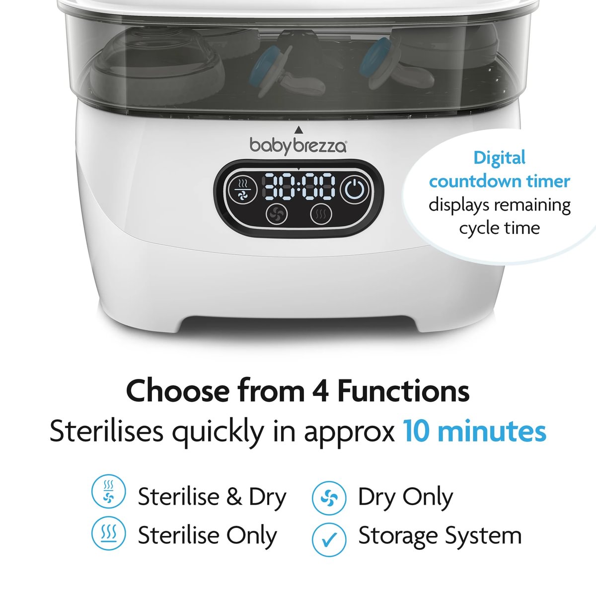 Baby Brezza Steriliser and Dryer Advanced-Baby Sterilizer-Parent Studio