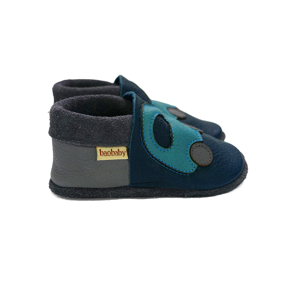 Baobaby Soft Sole Baby Shoes, Classics, Buggy Navy - Parent Studio