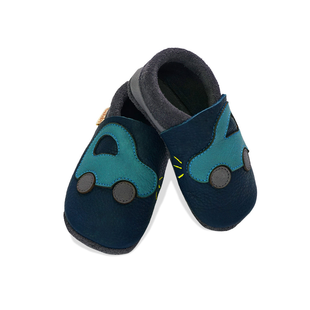Baobaby Soft Sole Baby Shoes, Classics, Buggy Navy - Parent Studio