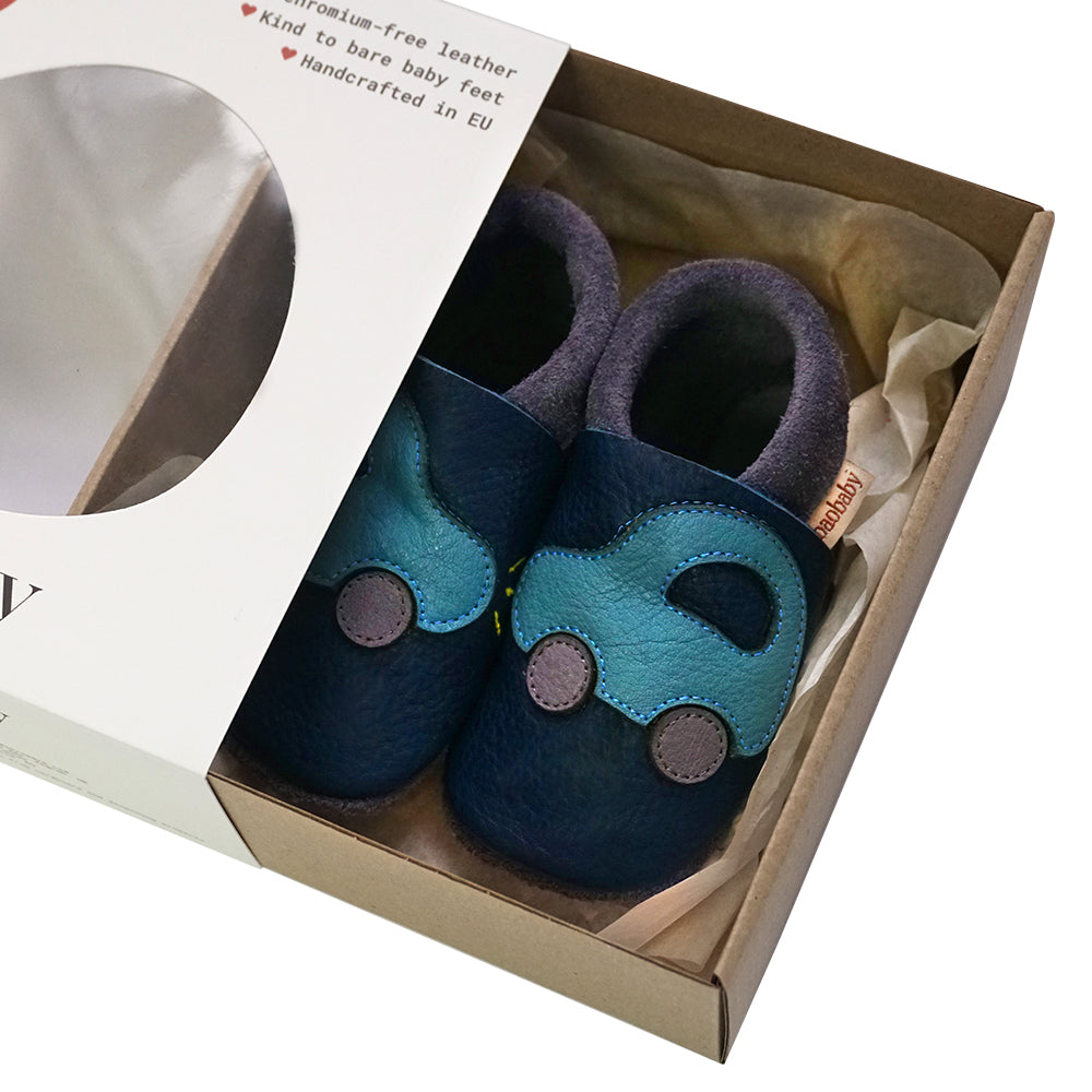 Baobaby Soft Sole Baby Shoes, Classics, Buggy Navy - Parent Studio