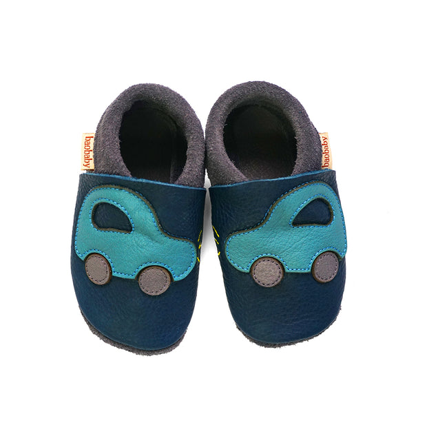 Baobaby Soft Sole Baby Shoes, Classics, Buggy Navy - Parent Studio