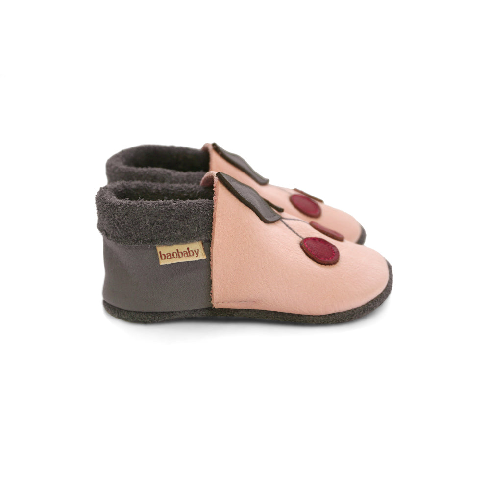Baobaby Soft Sole Baby Shoes, Classics,  Cherry Pop - Parent Studio