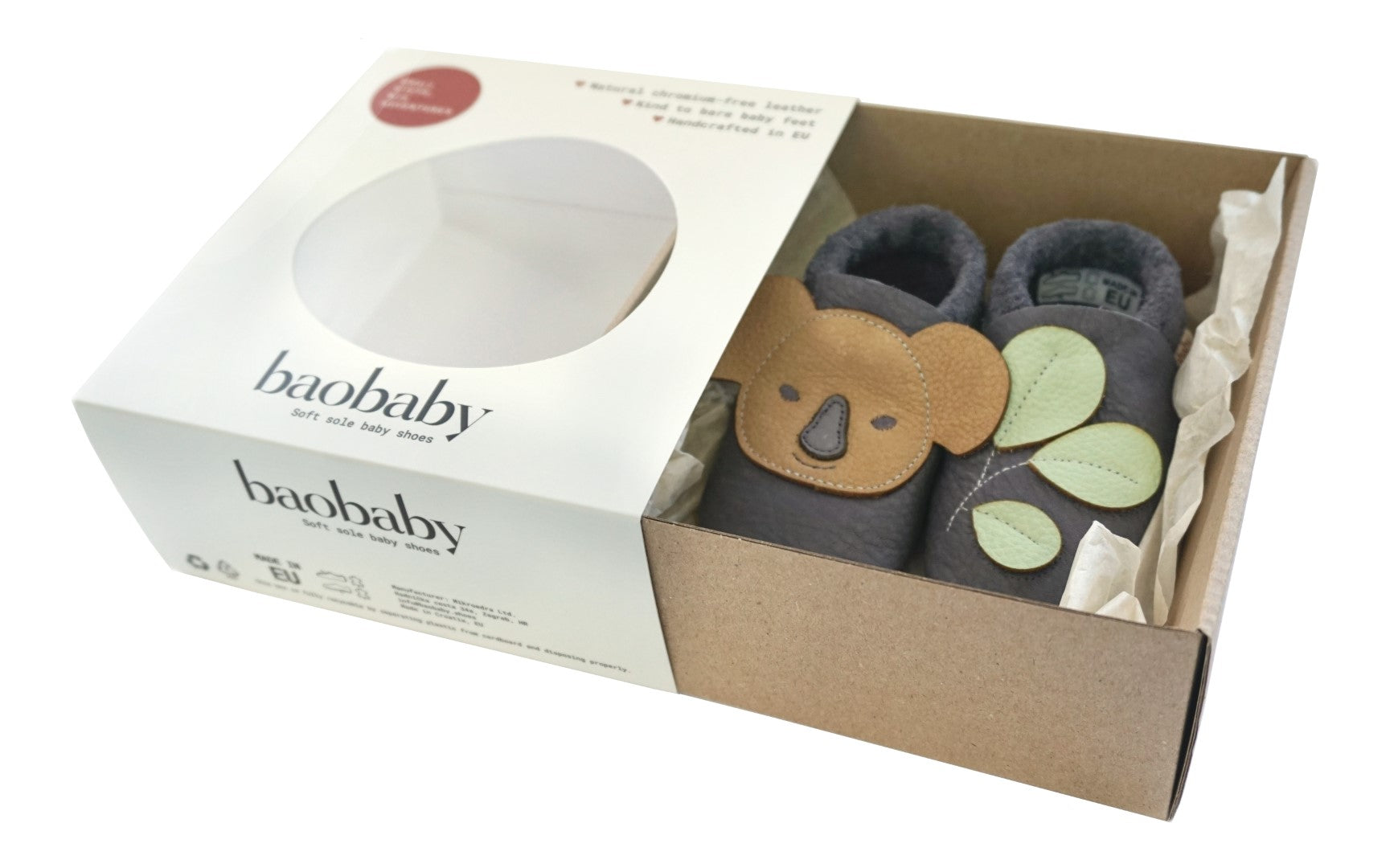 Baobaby Soft Sole Baby Shoes, Classics,  Koala - Parent Studio