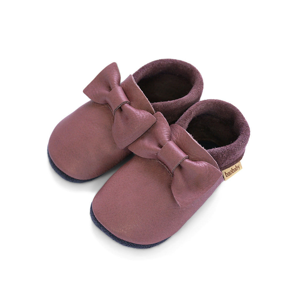 Baobaby Soft Sole Baby Shoes, Pirouettes, Grapeshake - Parent Studio