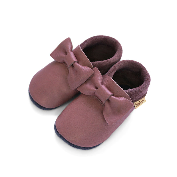 Baobaby Soft Sole Baby Shoes, Pirouettes, Grapeshake