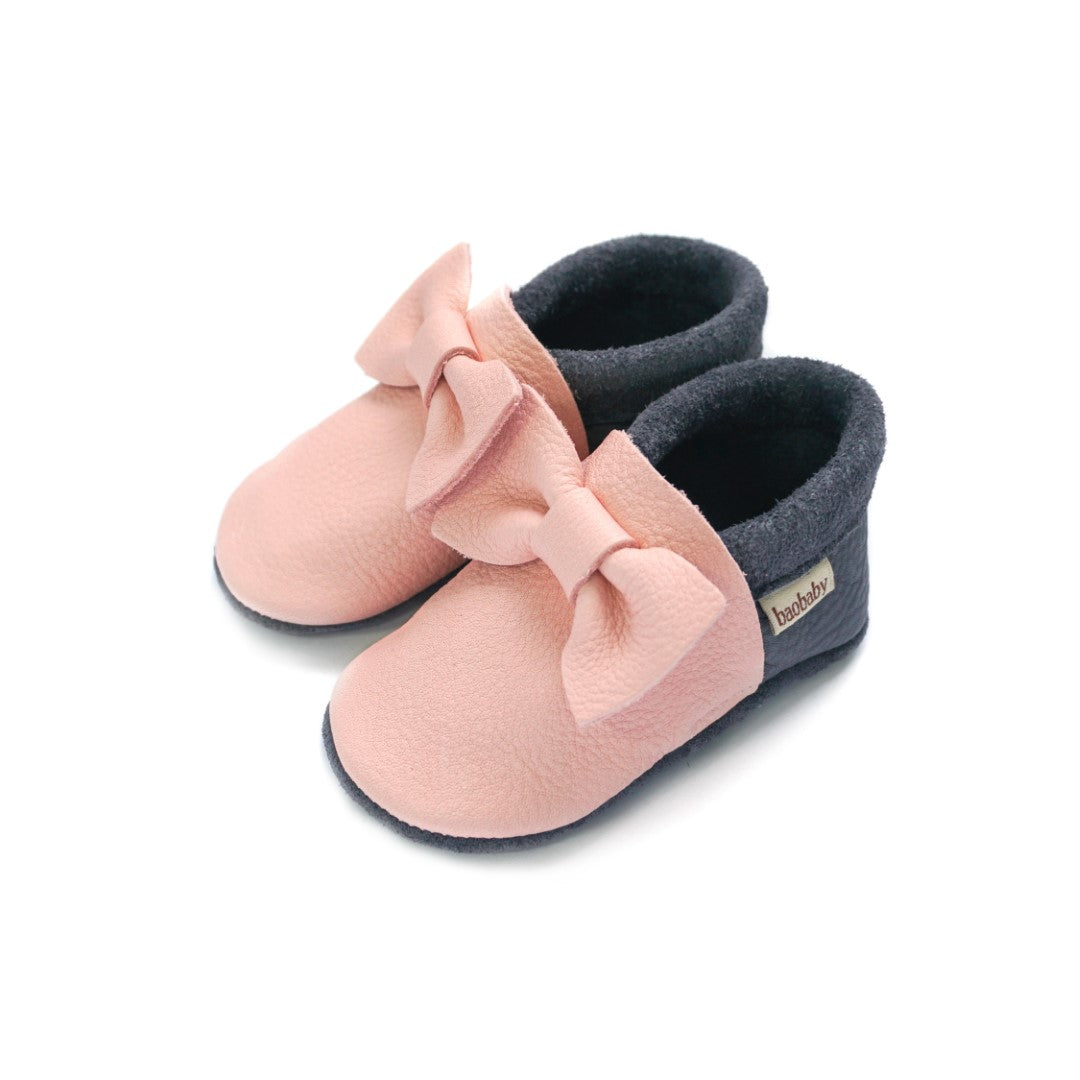 Baobaby Soft Sole Baby Shoes, Pirouettes,  Pink - Parent Studio