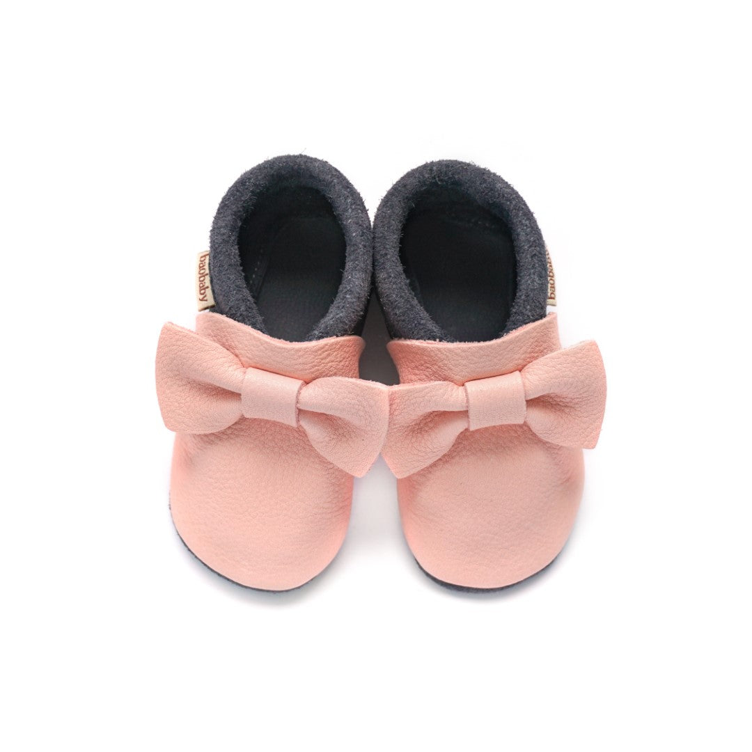 Baobaby Soft Sole Baby Shoes, Pirouettes,  Pink - Parent Studio