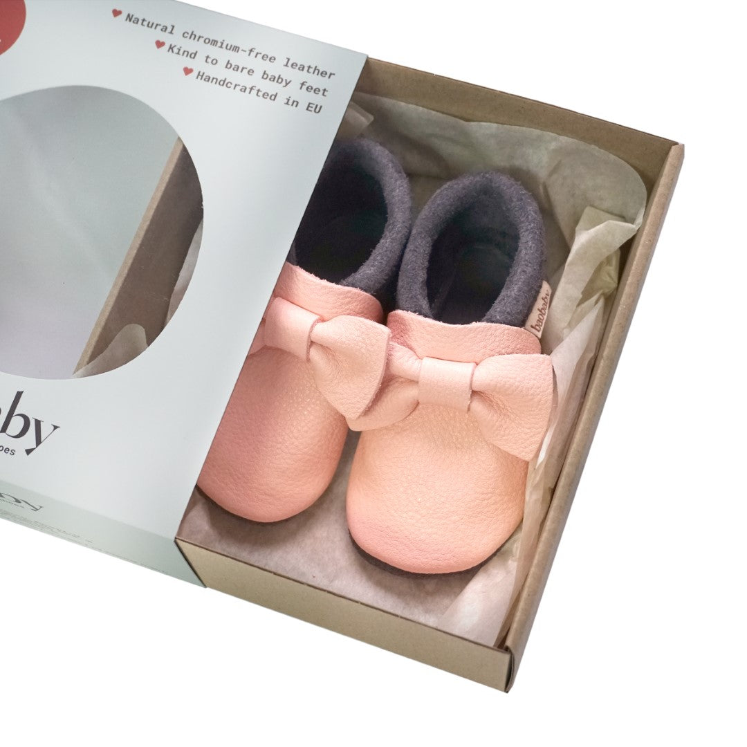 Baobaby Soft Sole Baby Shoes, Pirouettes,  Pink - Parent Studio