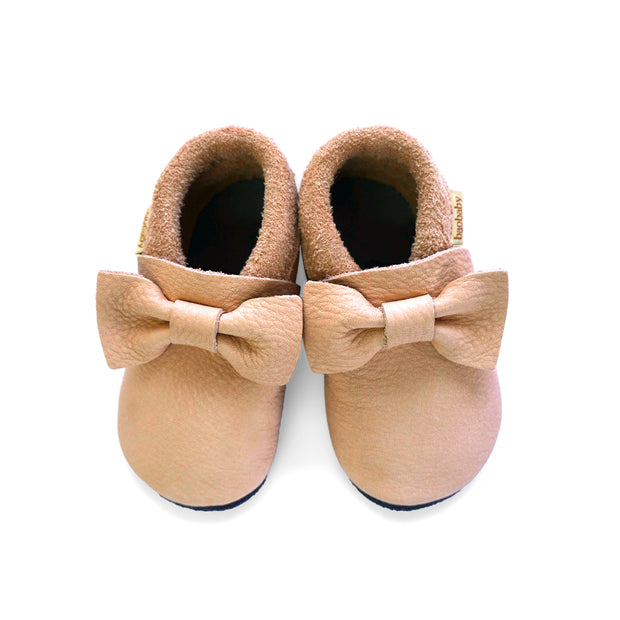 Baobaby Soft Sole Baby Shoes, Pirouettes, Powder - Parent Studio