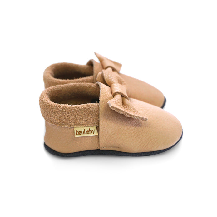 Baobaby Soft Sole Baby Shoes, Pirouettes, Powder