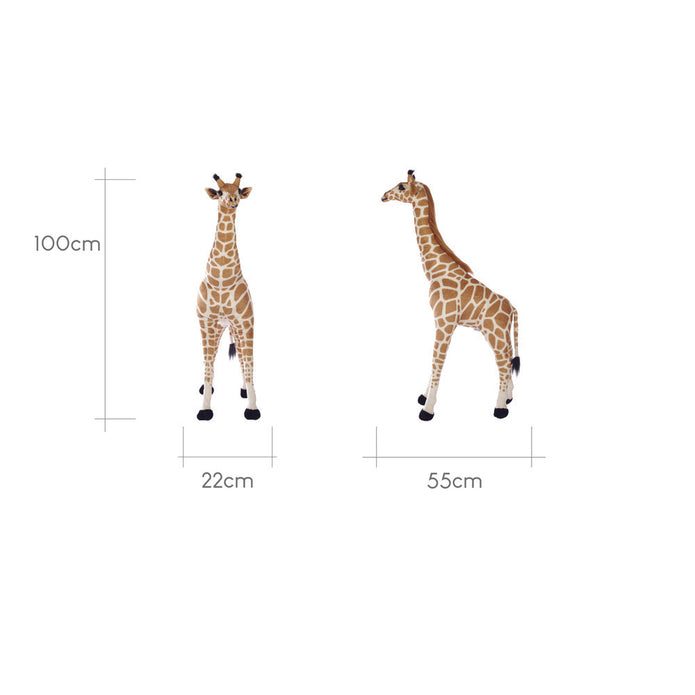 CuddleCo Small Standing Giraffe Stuffed Animal - 100cm-Nursery Deco-Parent Studio