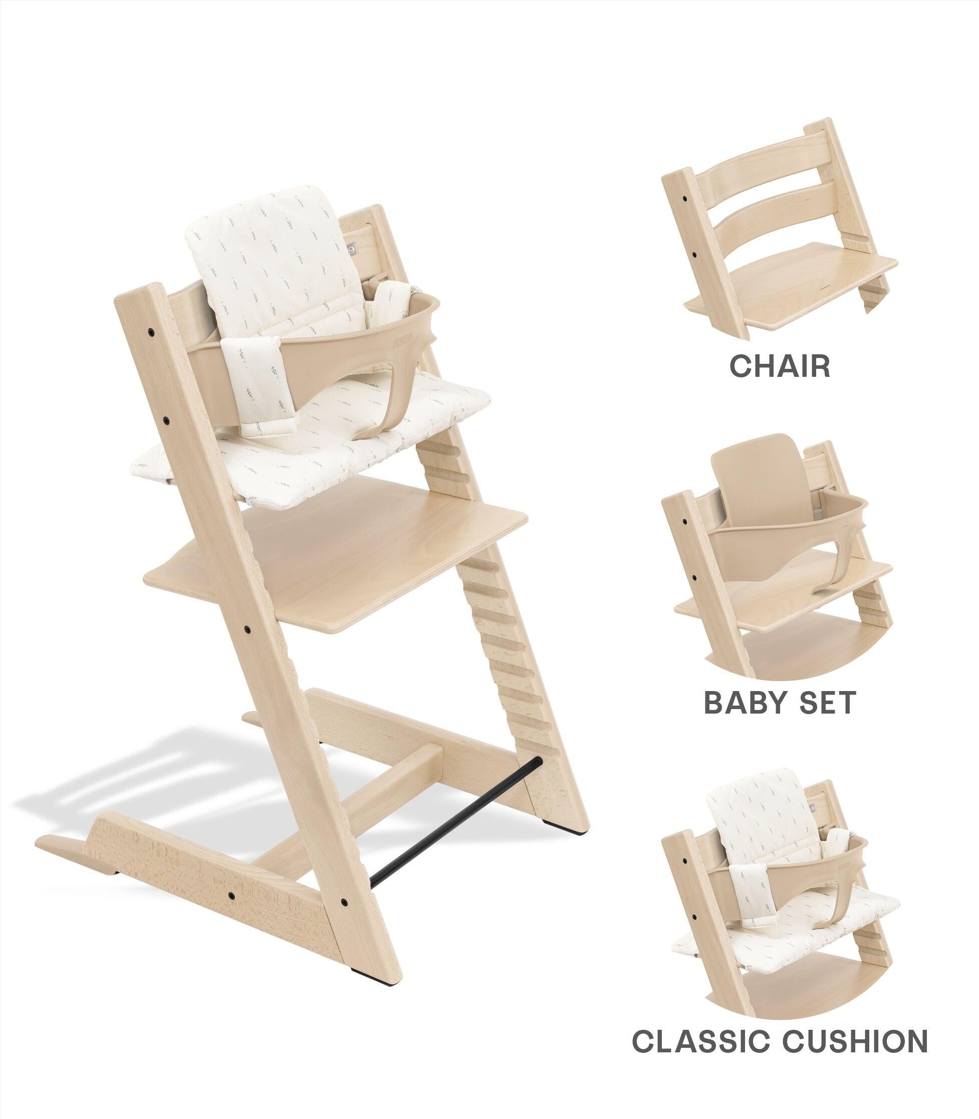 Tripp Trapp® High Chair Bundle + Tripp Trapp® Cushion Oak Wood