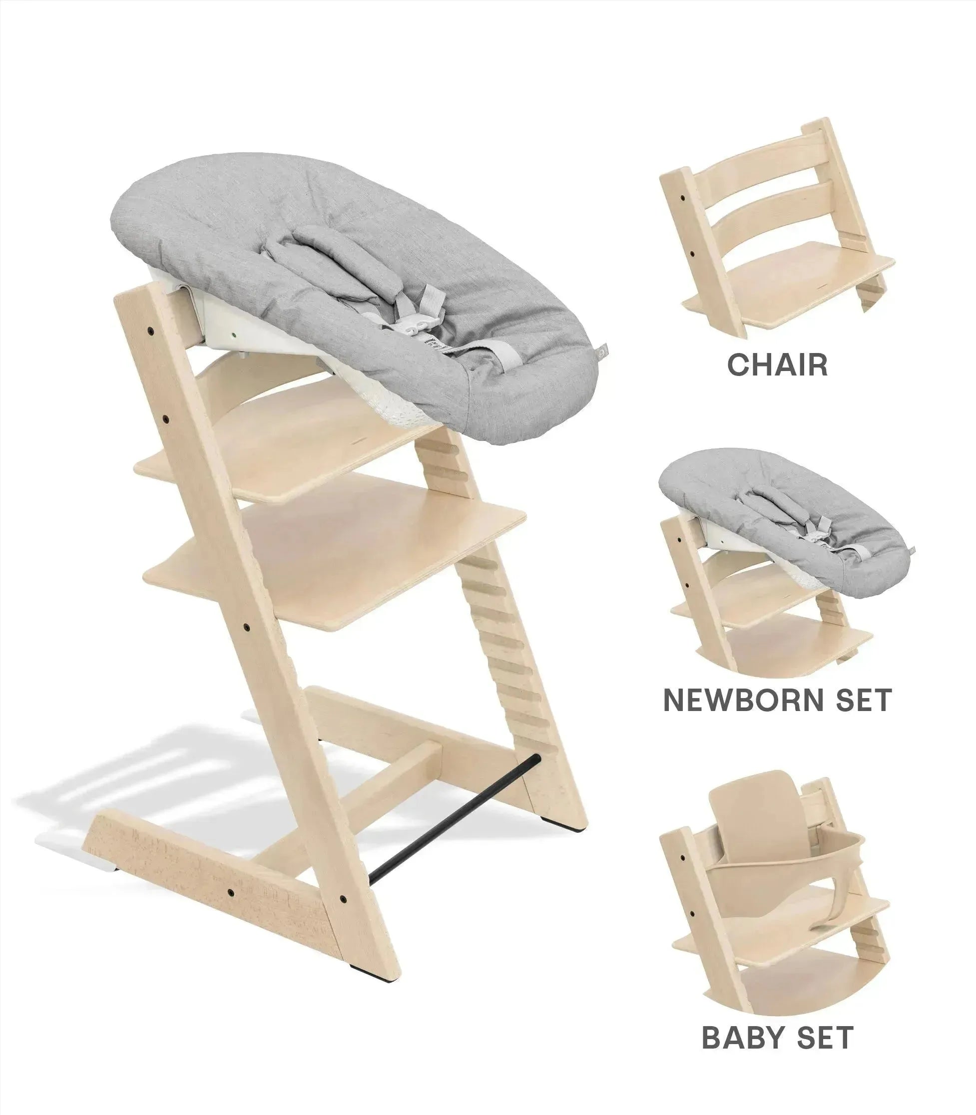 Tripp Trapp® High Chair Bundle + Tripp Trapp® Newborn Set Oak Wood