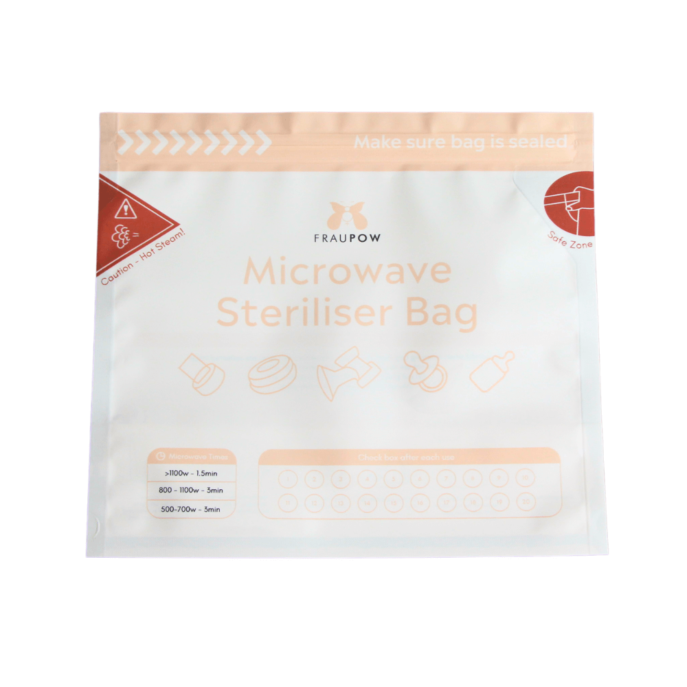 Fraupow Microwave Steriliser Bags | Pack of 10 for Convenient Steam Cleaning
