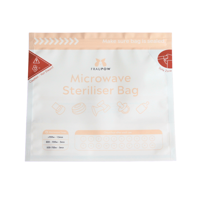 Fraupow Microwave Steriliser Bags | Pack of 10 for Convenient Steam Cleaning