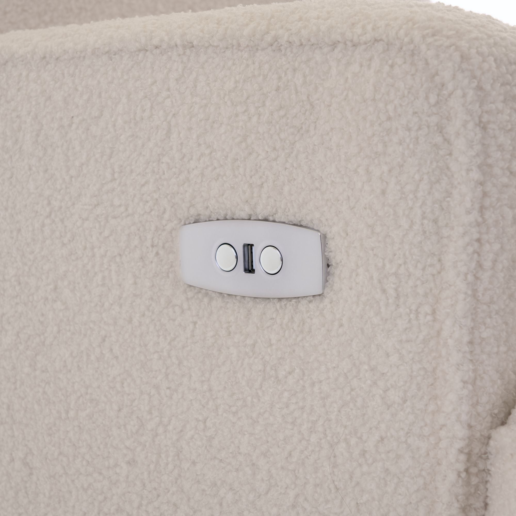 Obaby Madison Electric Swivel Glider Recliner Chair - Teddy Fabric