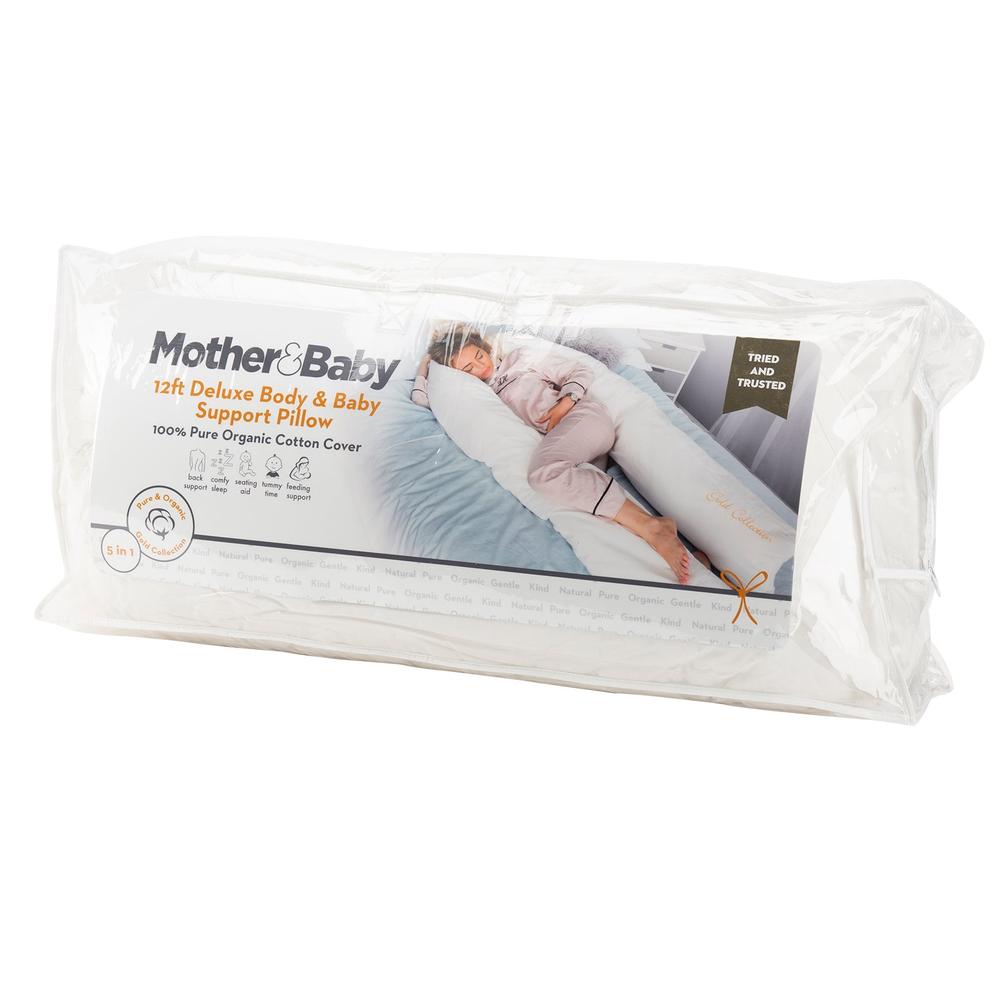 Mother & Baby Organic Cotton 12ft Deluxe Body and Baby Support Pillow