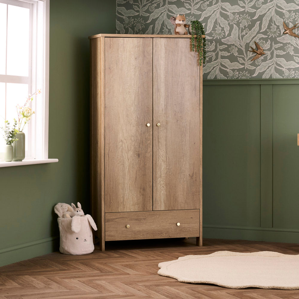 Obaby Nika Double Wardrobe-Armoires & Wardrobes-Parent Studio