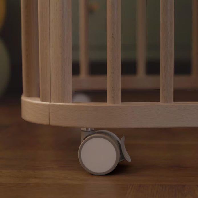 Close-up of Stokke Nighti wheel - Available from Parent Studio