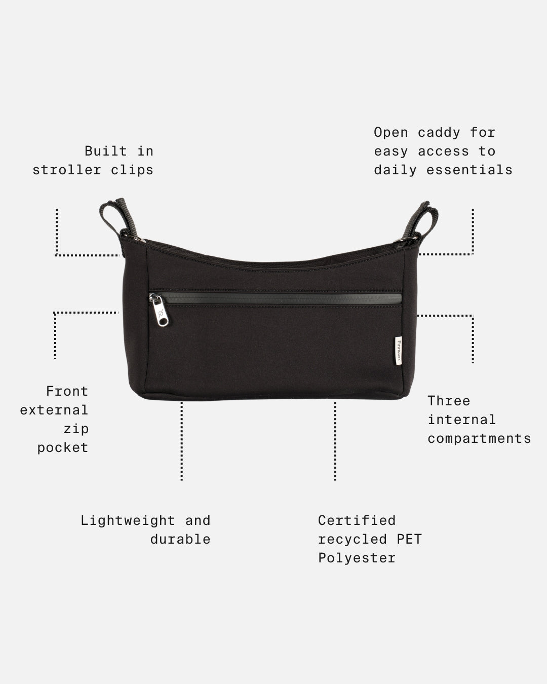 Finnsøn Odin Pram Caddy / Buggy Organiser (with Stroller Attachment)