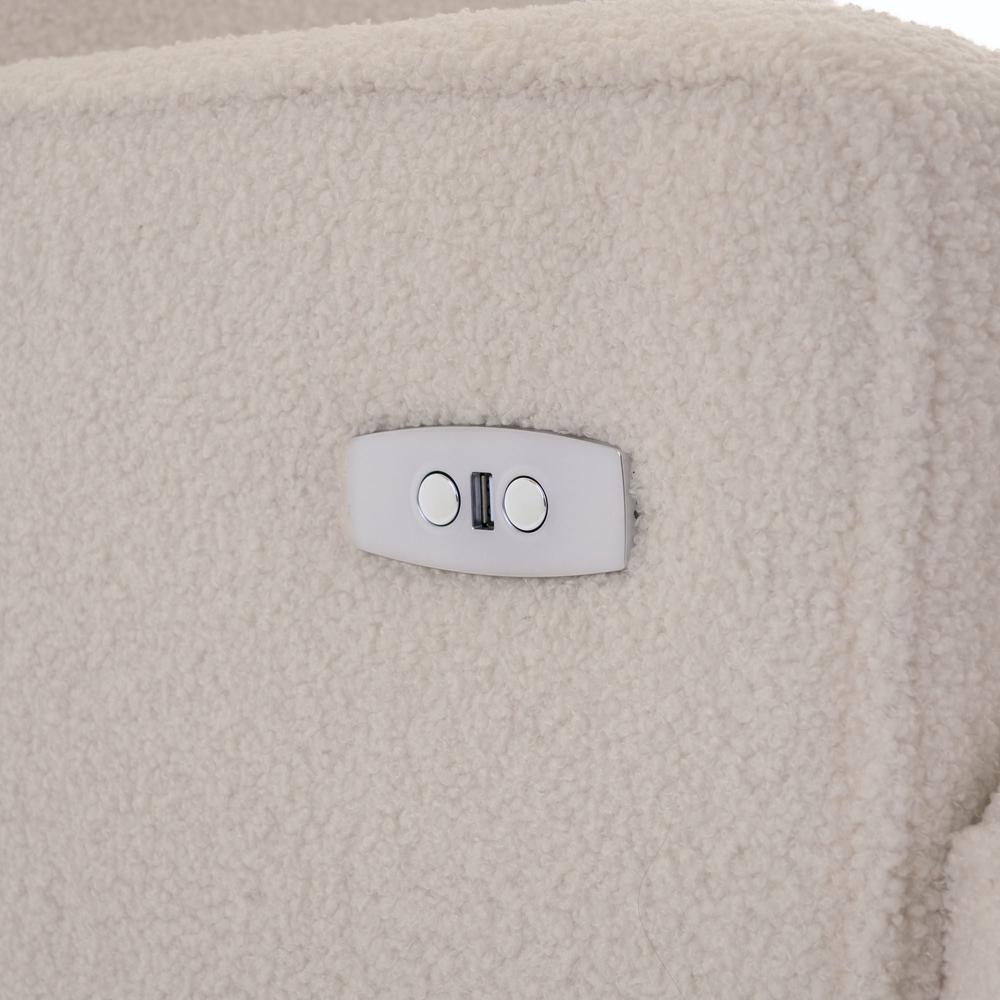 Obaby Madison Electric Swivel Glider Recliner Nursing Chair - Teddy Fabric