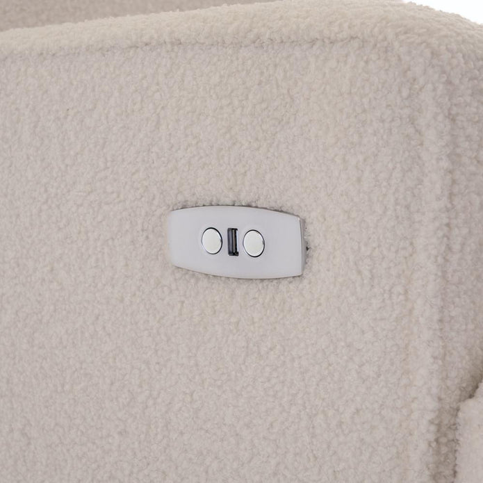 Obaby Madison Electric Swivel Glider Recliner Nursing Chair - Teddy Fabric