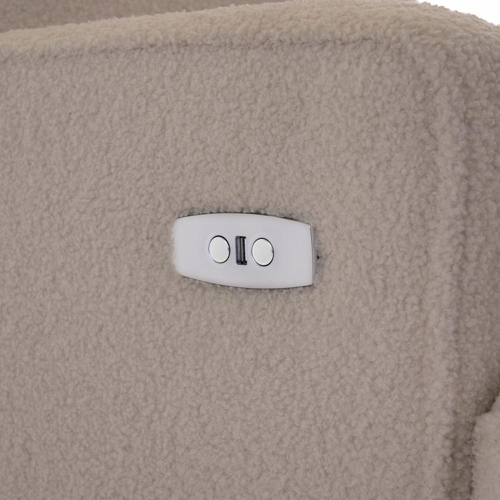 Obaby Madison Electric Swivel Glider Recliner Nursing Chair - Teddy Fabric