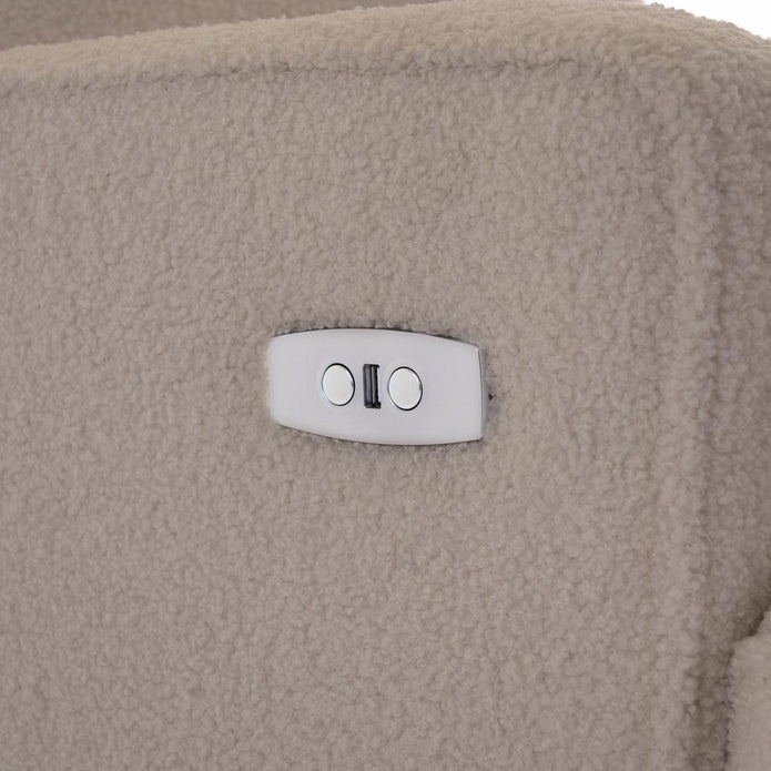 Obaby Madison Electric Swivel Glider Recliner Nursing Chair - Teddy Fabric