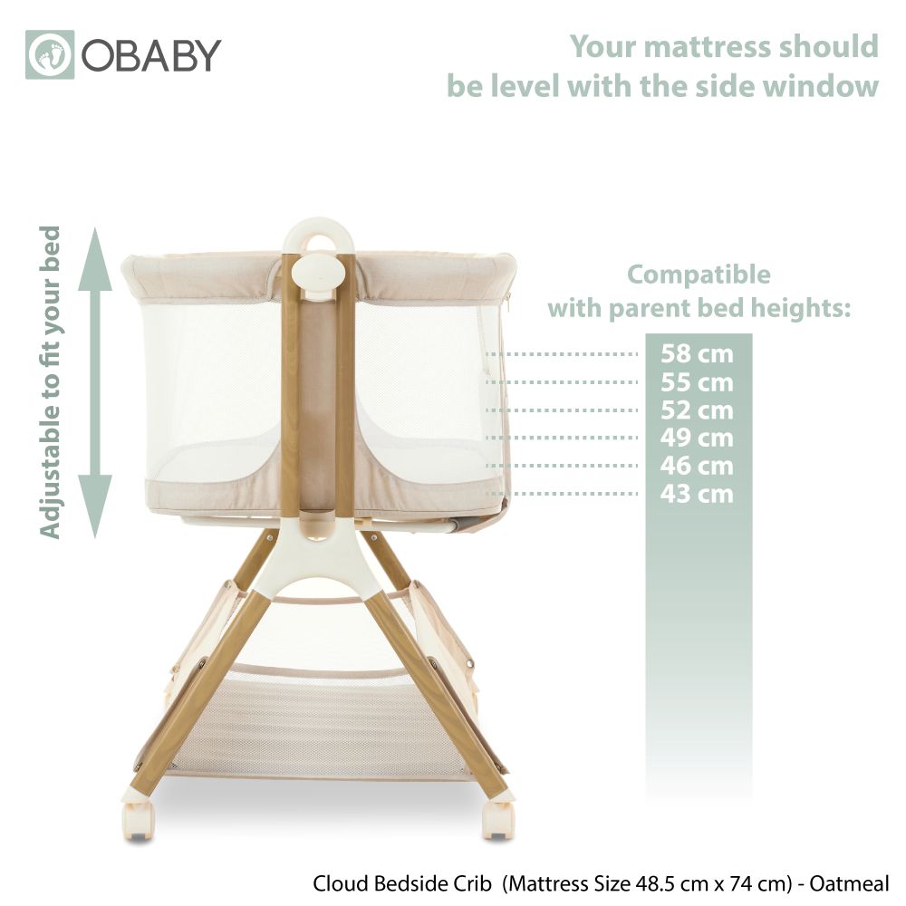 Obaby Cloud Bedside Crib