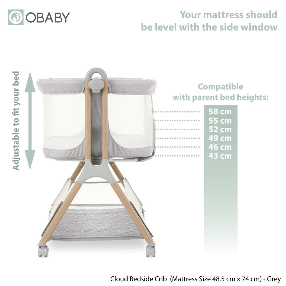 Obaby Cloud Bedside Crib