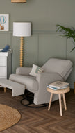 Obaby Madison Swivel Glider Recliner Chair - Teddy Fabric