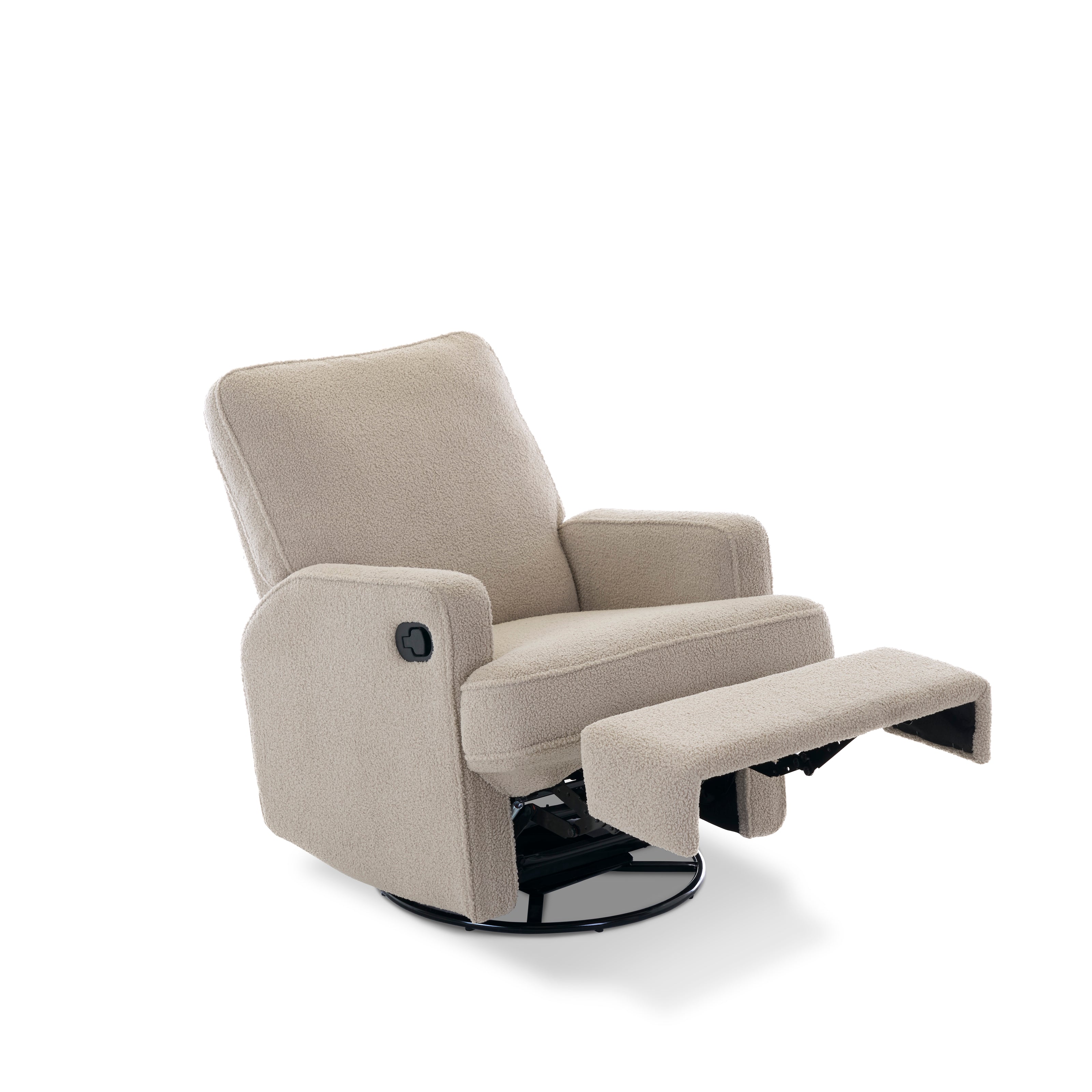Obaby Madison Swivel Glider Recliner Chair - Teddy Fabric Truffle
