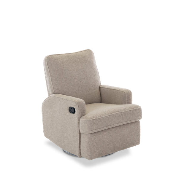 Obaby Madison Swivel Glider Recliner Chair - Teddy Fabric Truffle