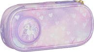 Oval pencil case, Unicorn Princess Purple